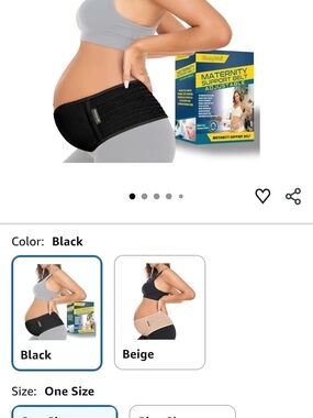 Adjustable Maternity Support Belt - Black